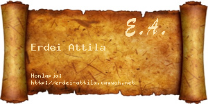Erdei Attila névjegykártya